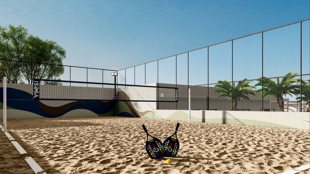 Quadra de beach tennis do Ipa Club — imagem ilustrativa