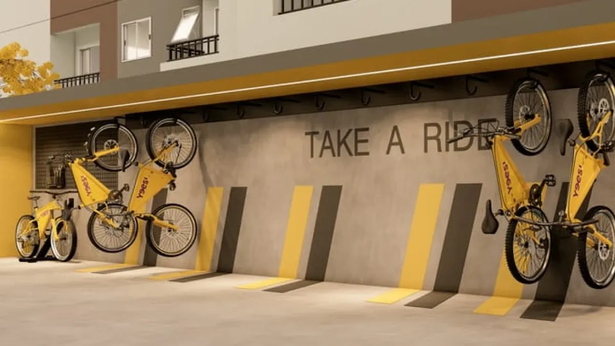 Bicicletário do JR São Paulo II — imagem ilustrativa