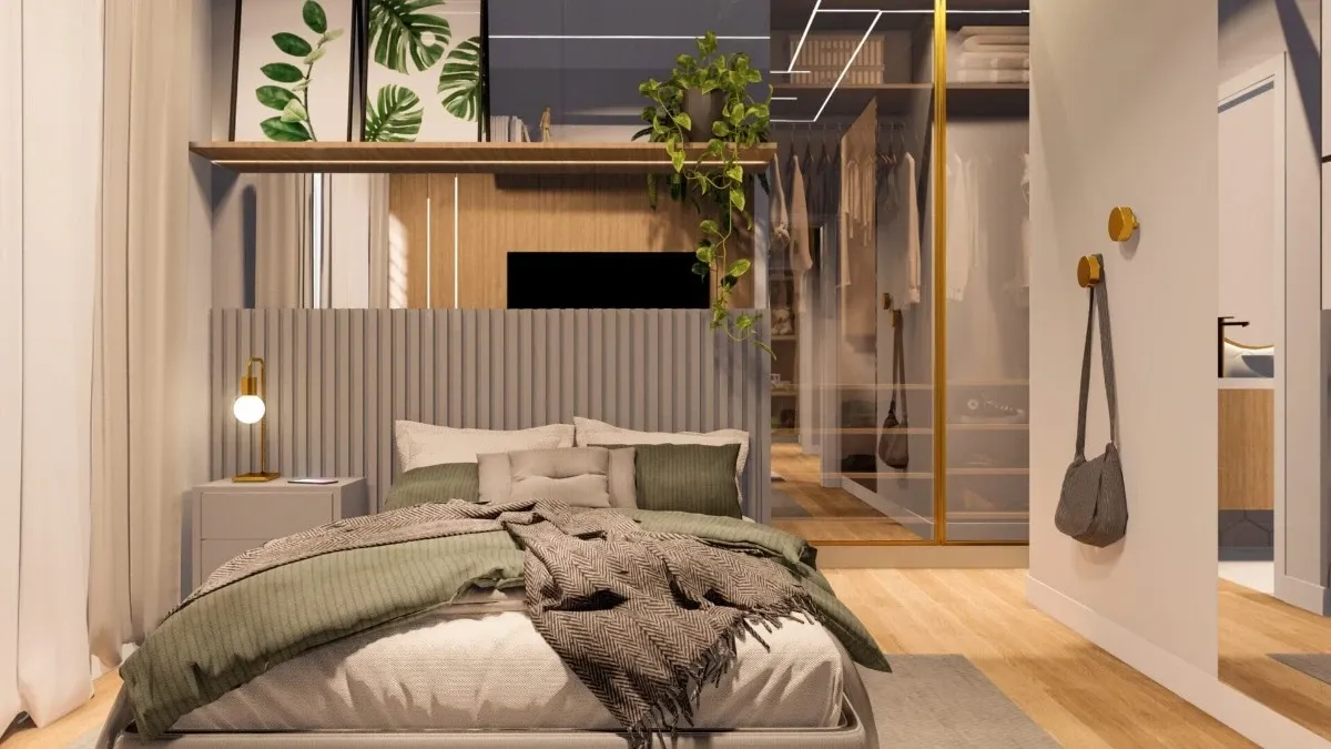 Quarto do apartamento do Ipa Club — imagem ilustrativa